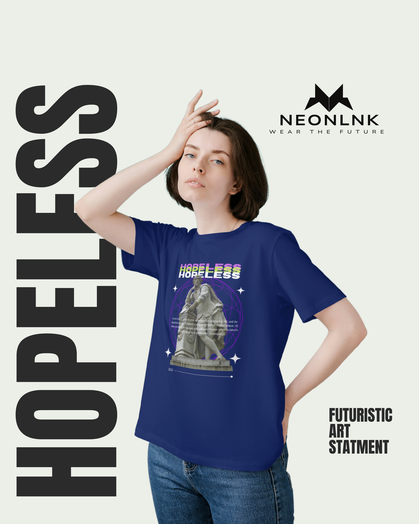 Hopeless Graphic Tee - Futuristic Art Statement